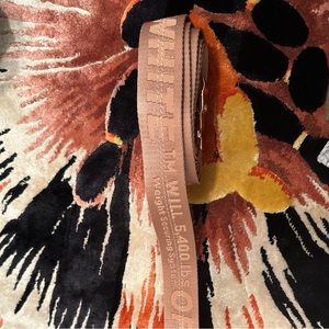 Off-white rose gold industrial belt